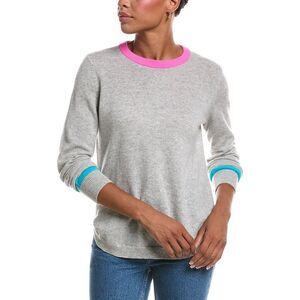 Autumn Cashmere Womens  Shirttail Crewneck 100% Cashmere Sweater, Navy